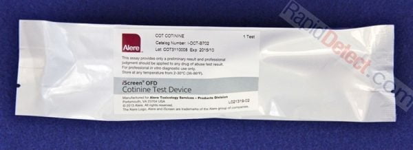 Cotinine Saliva Drug Test In Sealed Foil Wrapper